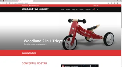 Site-ul WoodLand Toys Company